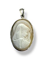 Pendant Mandile 1922 Woman Cammei  in Silver Conchiglia 2MCICM75